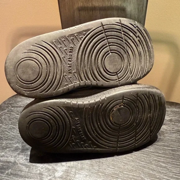 NIKE Shoes Toddler 7C COURT BOROUGH MID 2 Black Leather Sneakers CD7784-001 - Picture 9 of 10